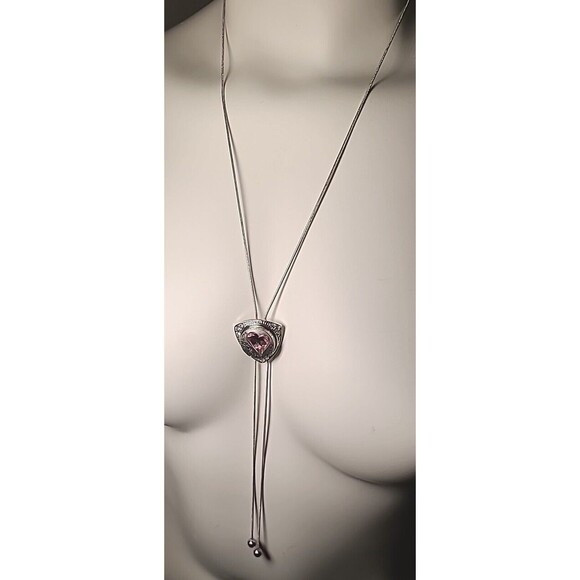 NWOT 18" Love Between A Mother & Daughter Necklace Silvertone Interchangeable - Picture 3 of 6